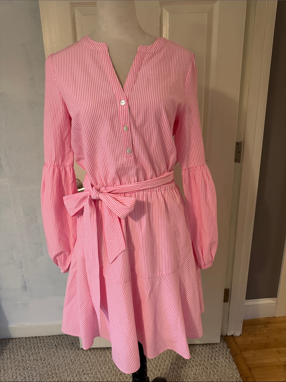Lilly Pulitzer Pink Striped Midi Dress